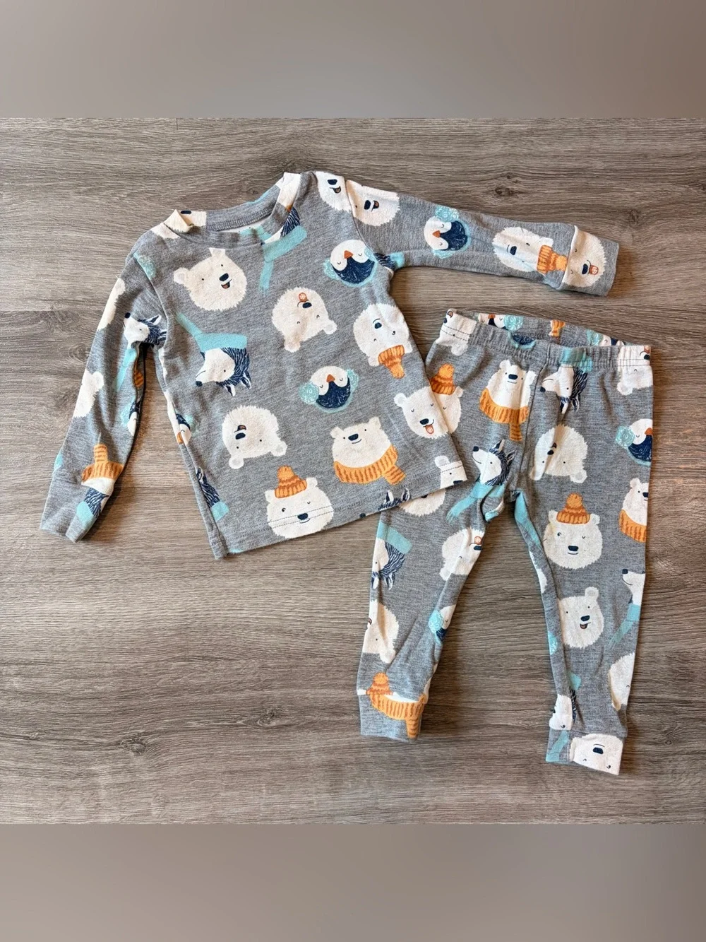 Carter's baby boys polar bear print pajama set